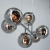 Lampa wisząca chromowana 6-punktowa szklana 3401/6A - Lampy Elem